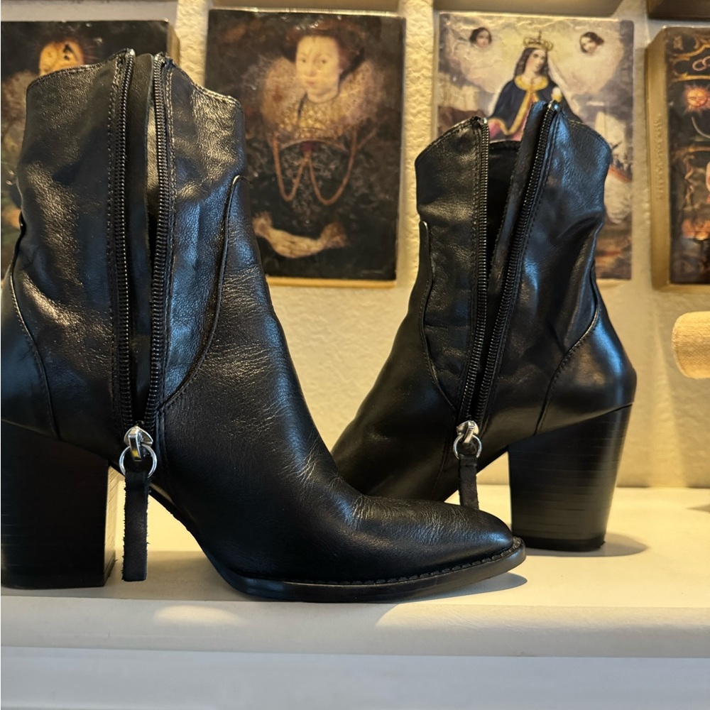 Zara Black Ankle Boots Size EU 35, Size 5 Us - Picture 4 of 12